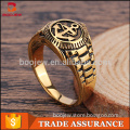 Fashion Jewelry 18 k gold ring design 316 l Cross Stainless Steel finger ring wholesale